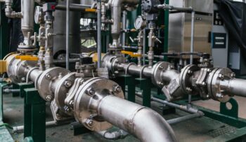 A closeup shot of a cylindrical grinder - industrial concept